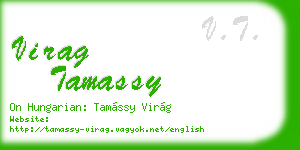 virag tamassy business card