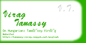 virag tamassy business card